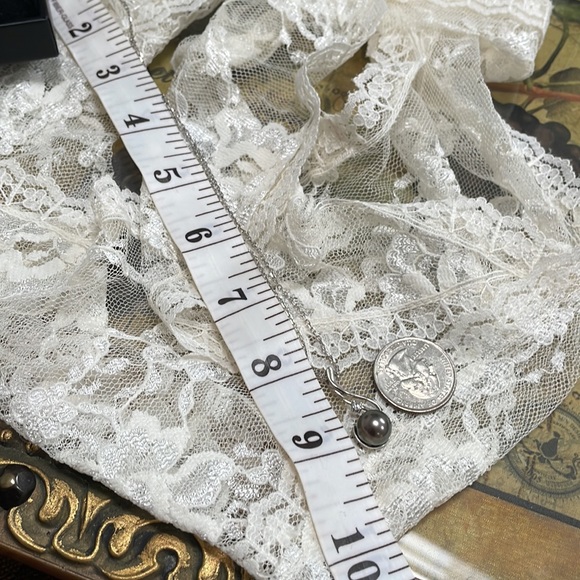 Chaulri Tahitian Black Pearl Pendant Sterling 925 Necklace - Picture 8 of 16